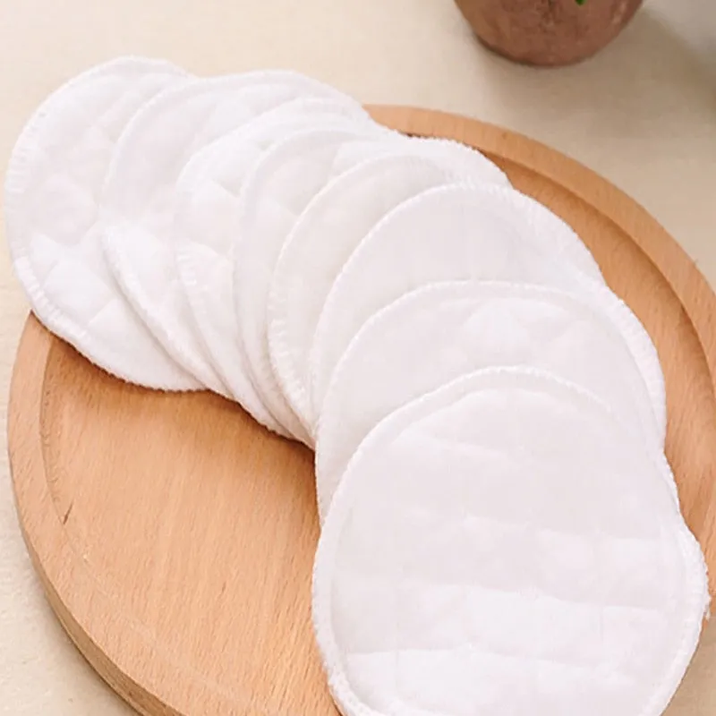 12pc Reusable Nursing Breast Pads Washable Soft Absorbent Baby Breastfeeding Waterproof Breast Pads for Pregnant Women