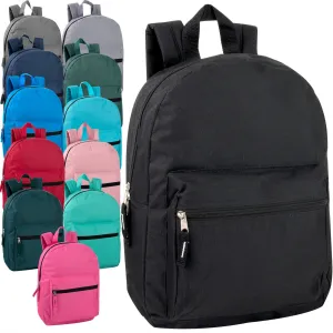 15 Inch Basic Backpack - 12 Colors