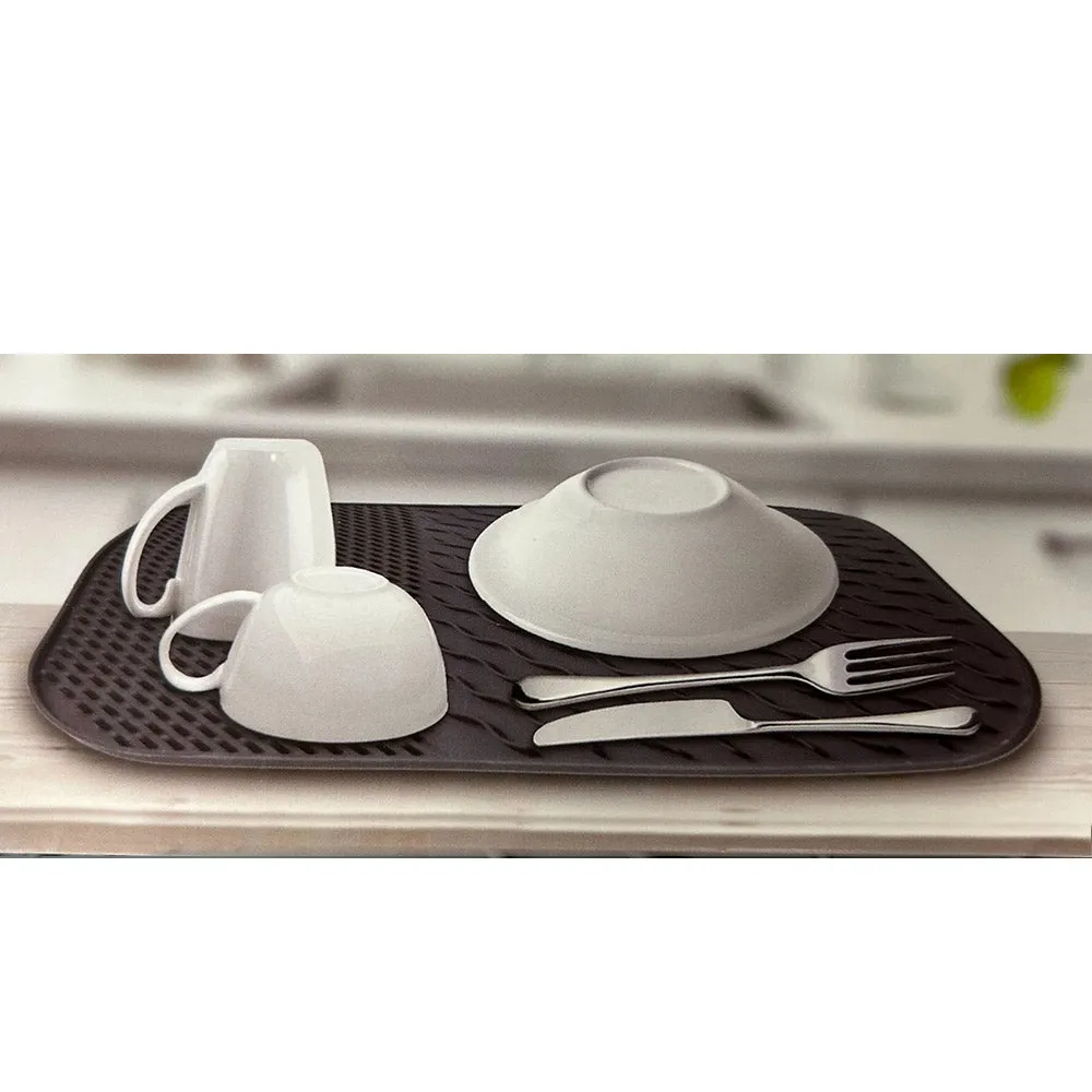 2 Silicone Dish Drying Sink Mat 14"x11" No slip BPAFree Rubber Trivet Countertop