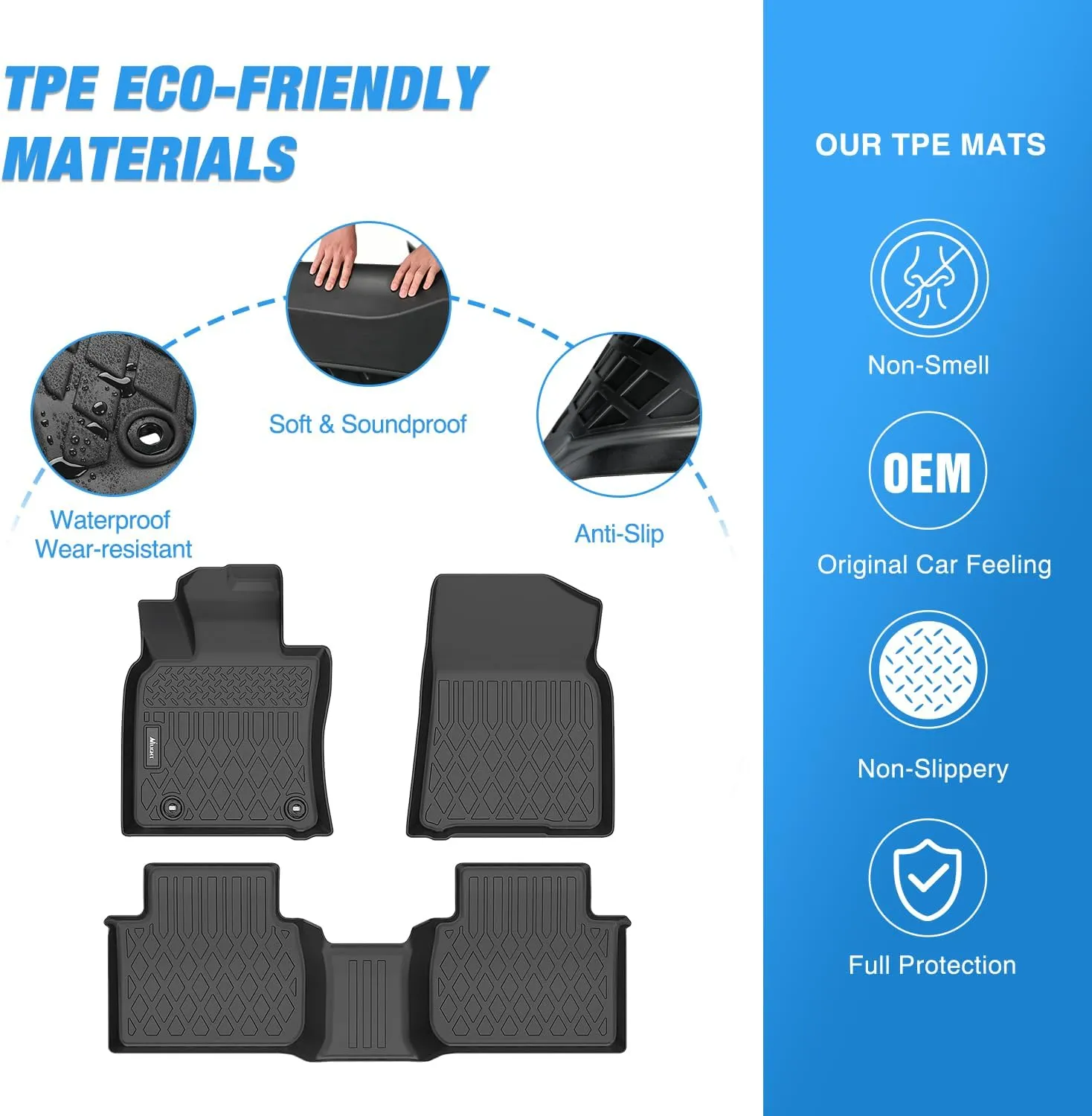 2018-2024 Toyota Camry Standard Models FWD TPE Floor Mats