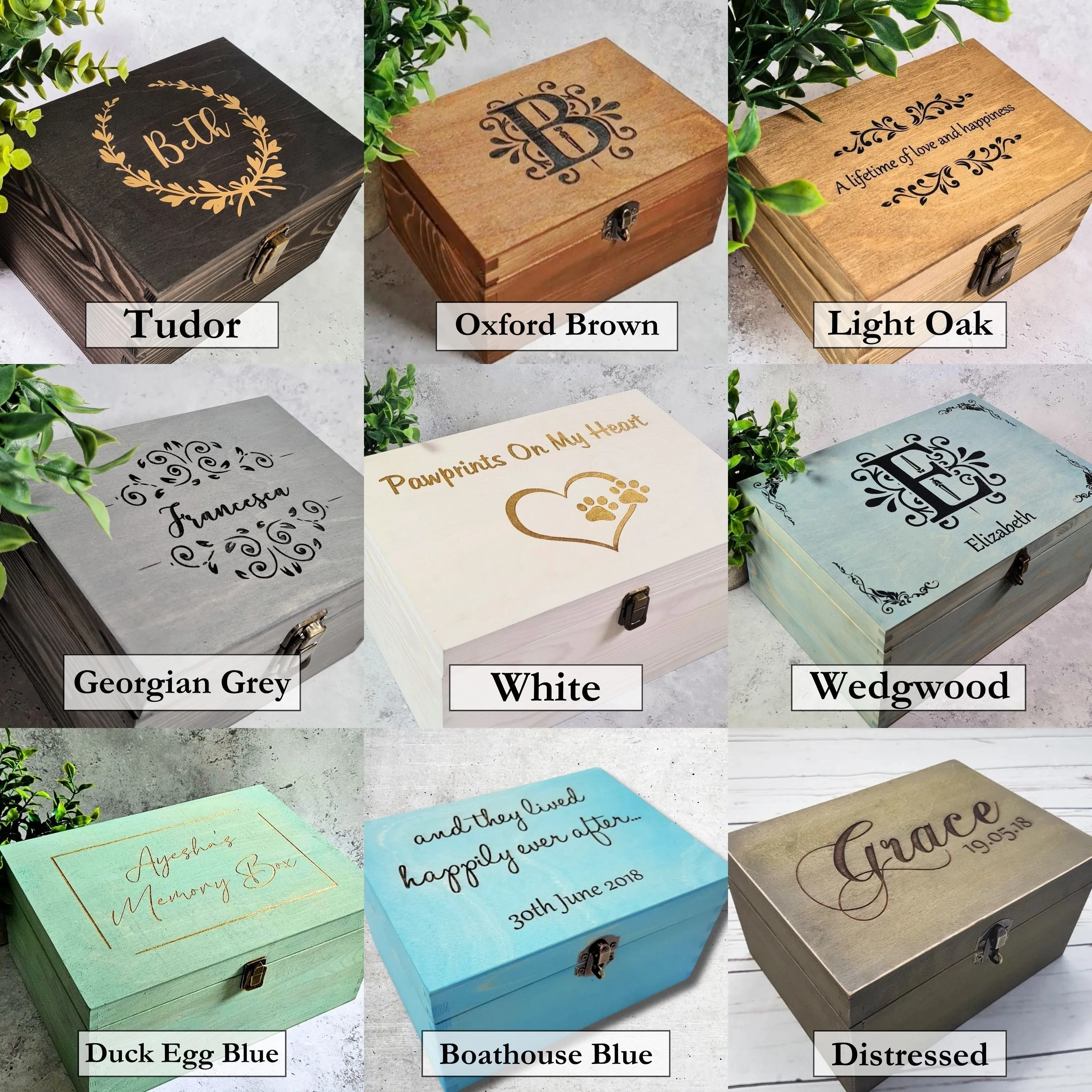 Baby Name Keepsake Box I Nursery Storage for First Year Milestones I Childrens Gift