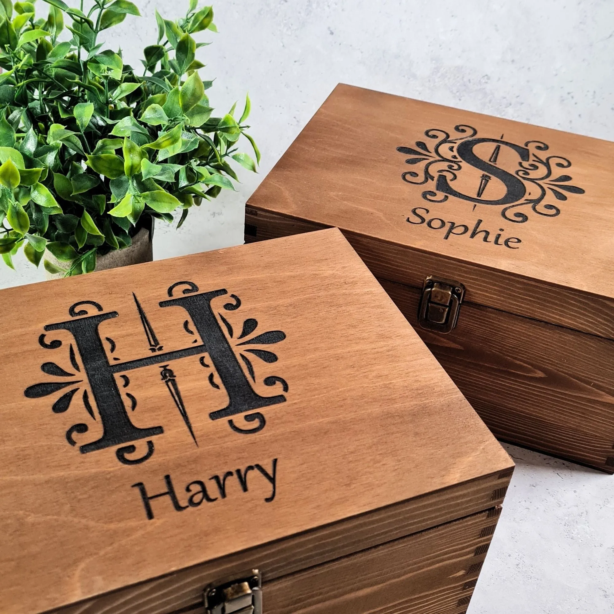 Baby Name Keepsake Box I Nursery Storage for First Year Milestones I Childrens Gift