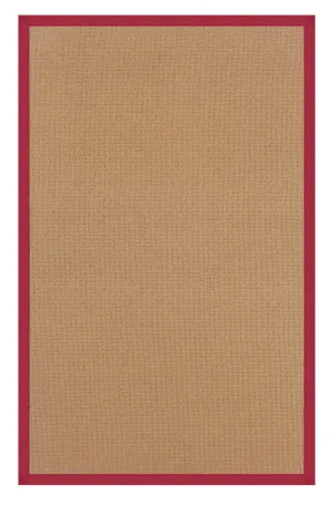 Benzara 12 x 2.5 Feet Hand Finish Wool Rug with Action Backing, Brown and Red