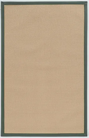Benzara 12 x 2.5 Machine Tufted Wool Rug with Action Backing, Beige and Green