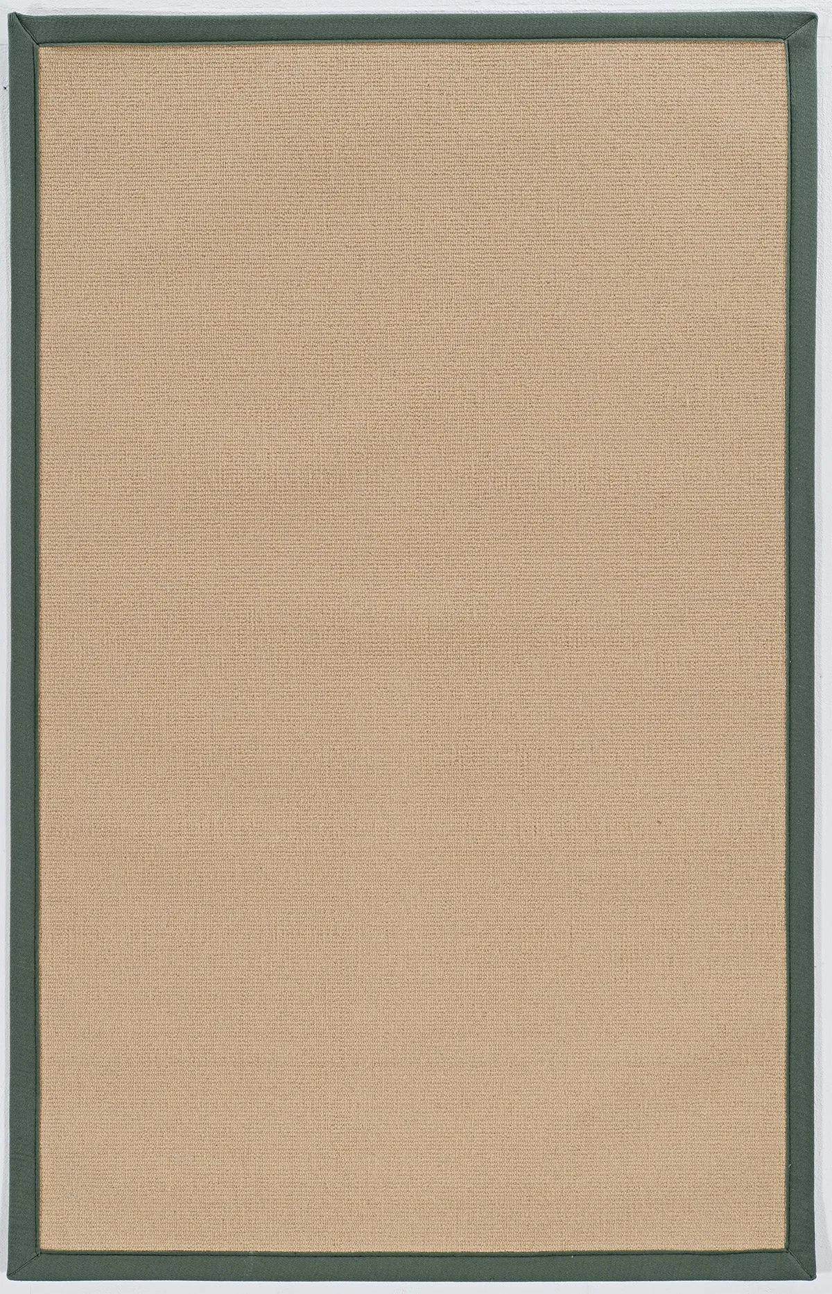 Benzara 12 x 2.5 Machine Tufted Wool Rug with Action Backing, Beige and Green