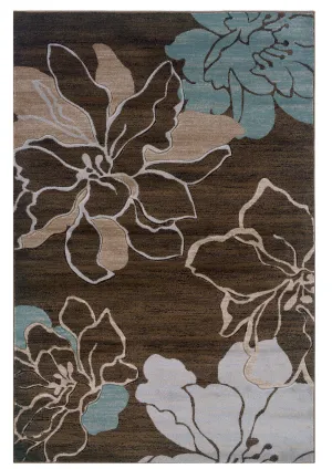 Benzara 2.83 x 1.83 Feet Polypropylene Power Loomed Rug with Floral Pattern, Multicolor