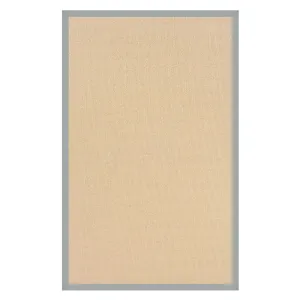 Benzara 2.83 x 1.83 Machine Tufted Wool Rug with Action Backing, Brown and Ice Blue