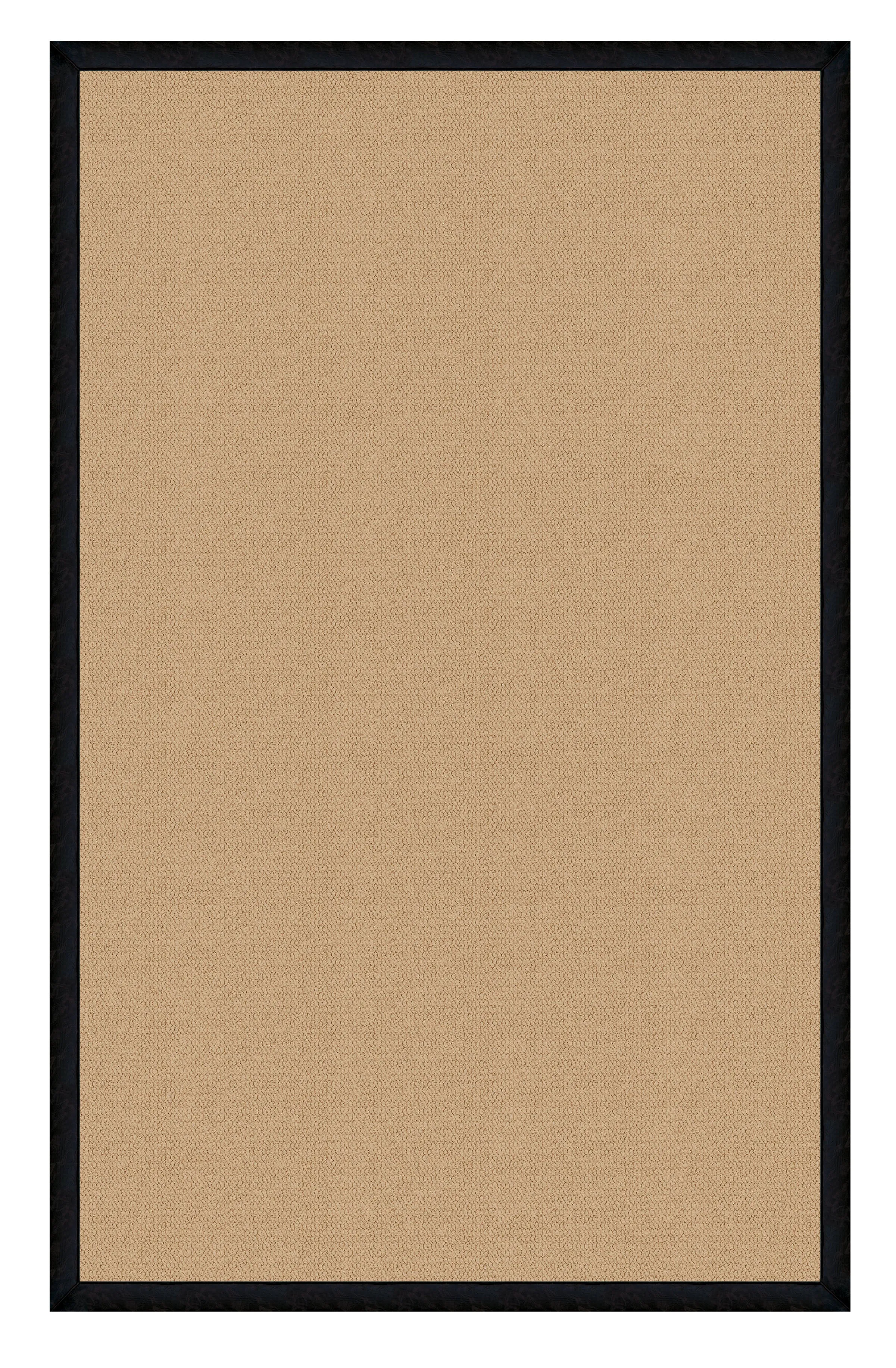 Benzara 8 x 2.5 Feet Hand Finish Wool Rug with Action Backing, Beige and Black