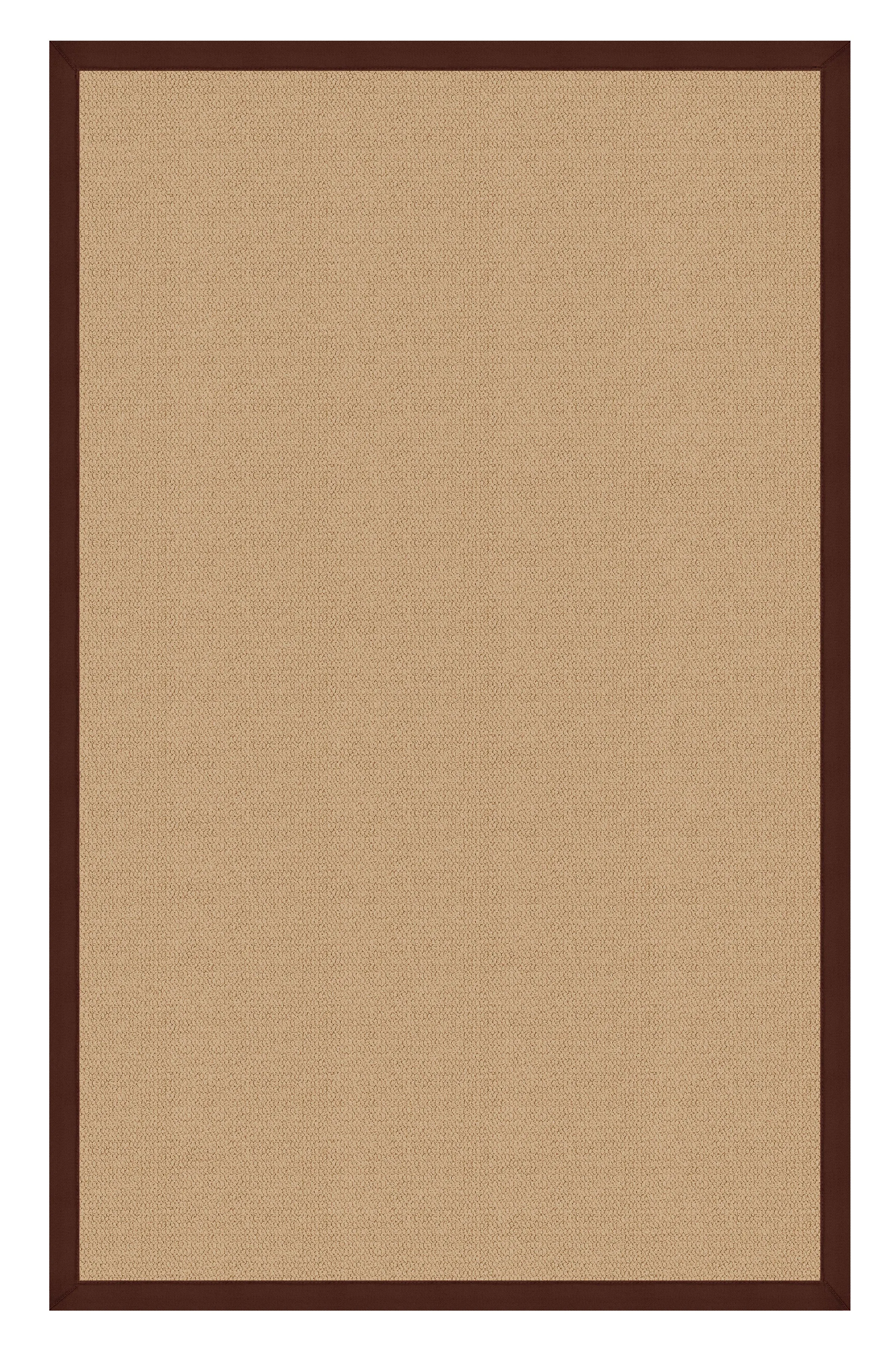 Benzara 8 x 2.5 Feet Hand Finish Wool Rug with Action Backing, Beige and Brown