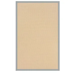 Benzara 8 x 2.5 Machine Tufted Wool Rug with Action Backing, Brown and Ice Blue