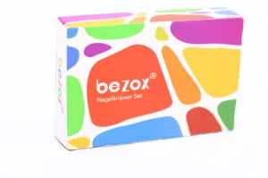 BEZOX Nail Clippers (Set of 3), Precise Fingernail Clippers and Toenail Clippers - Straight Blade/Curved Blade/Slant Blade - Stainless Steel Nail Cutter for Men and Women - W/Tin Storage Box