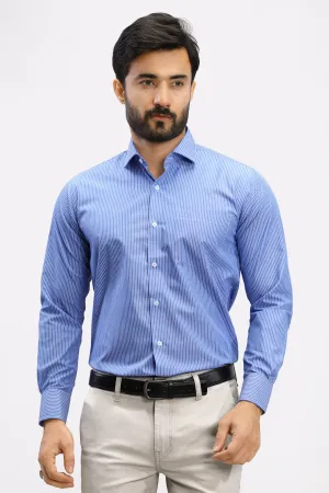 Blue Hairline Stripe Formal Shirt