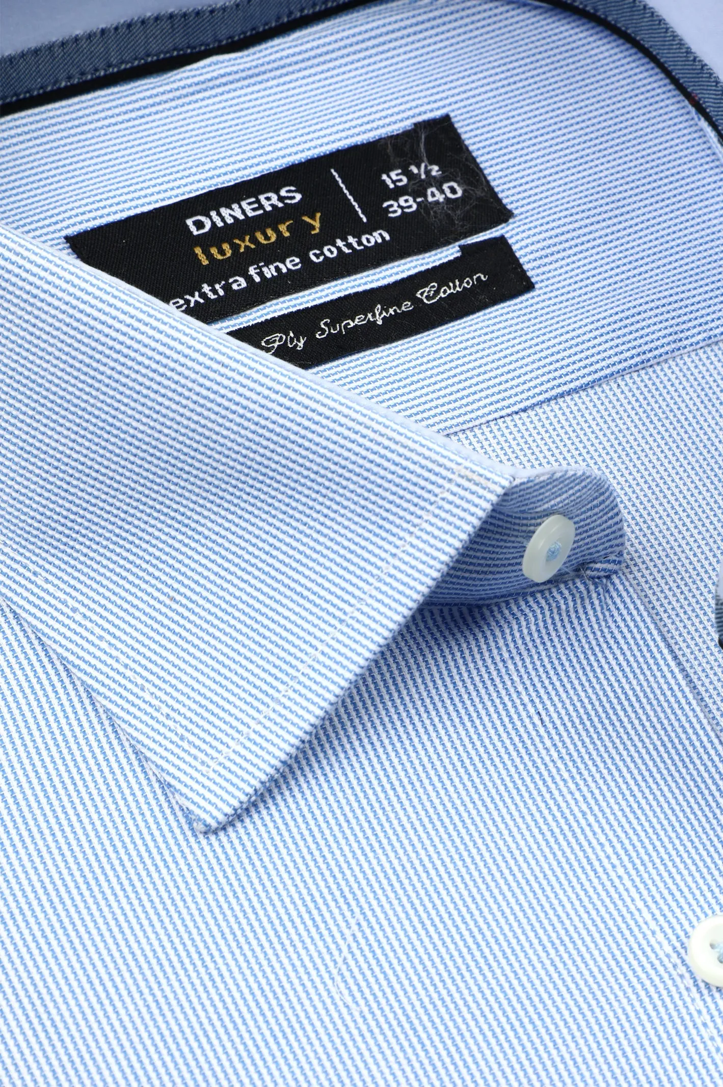 Blue Hairline Stripes Formal Men Shirt