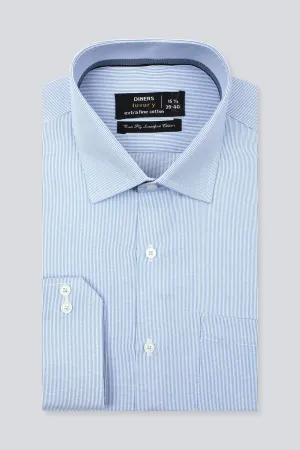 Blue Hairline Stripes Formal Men Shirt