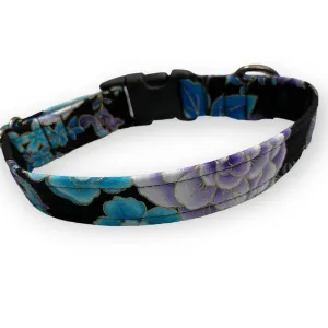 Blue Purple Floral 1 Inch Side Release 10-15"