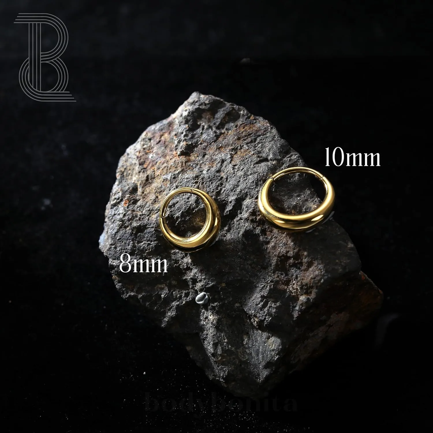 BodyBonita Septum Rings 16G - 316L Stainless Steel Nose Rings Hoops for Men Women Septum Piercing Jewelry 8 mm 10 mm