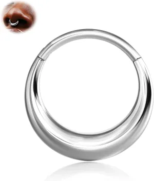 BodyBonita Septum Rings 16G - 316L Stainless Steel Nose Rings Hoops for Men Women Septum Piercing Jewelry 8 mm 10 mm