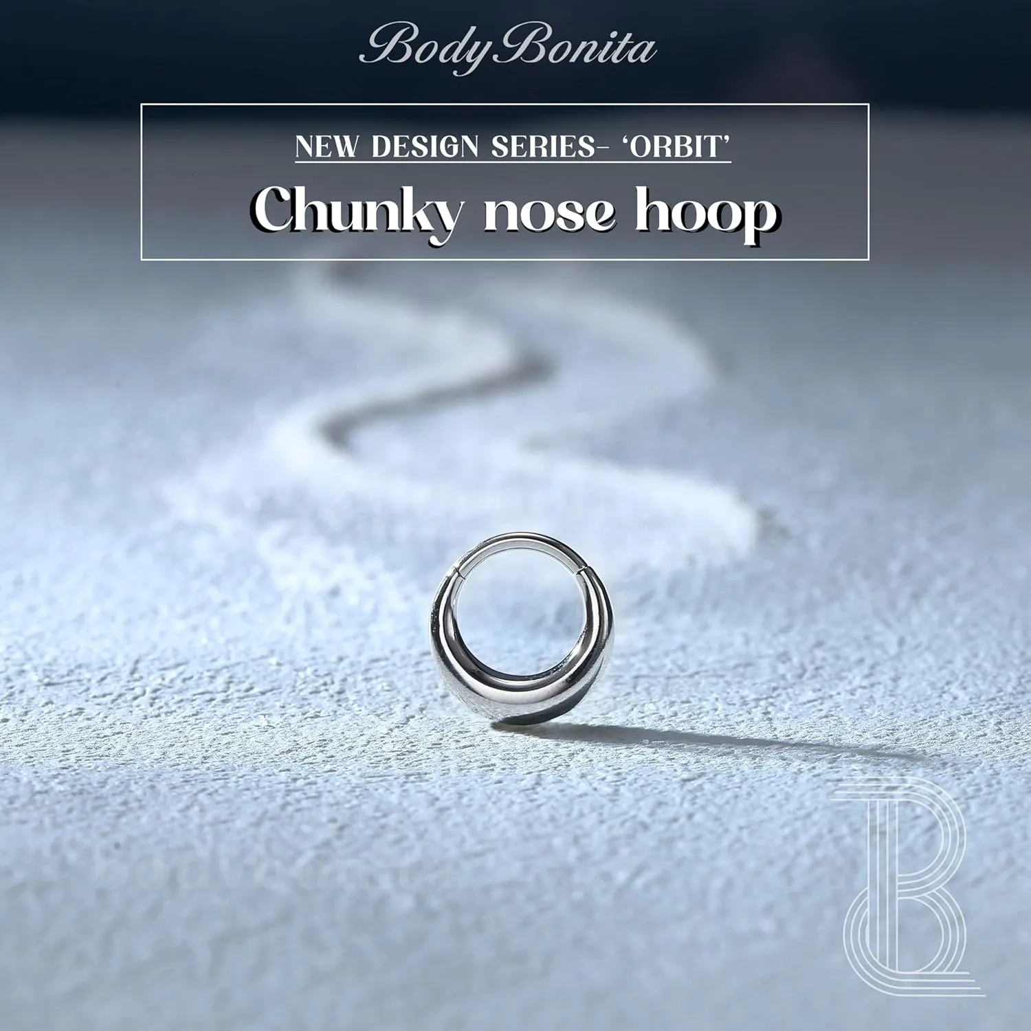 BodyBonita Septum Rings 16G - 316L Stainless Steel Nose Rings Hoops for Men Women Septum Piercing Jewelry 8 mm 10 mm