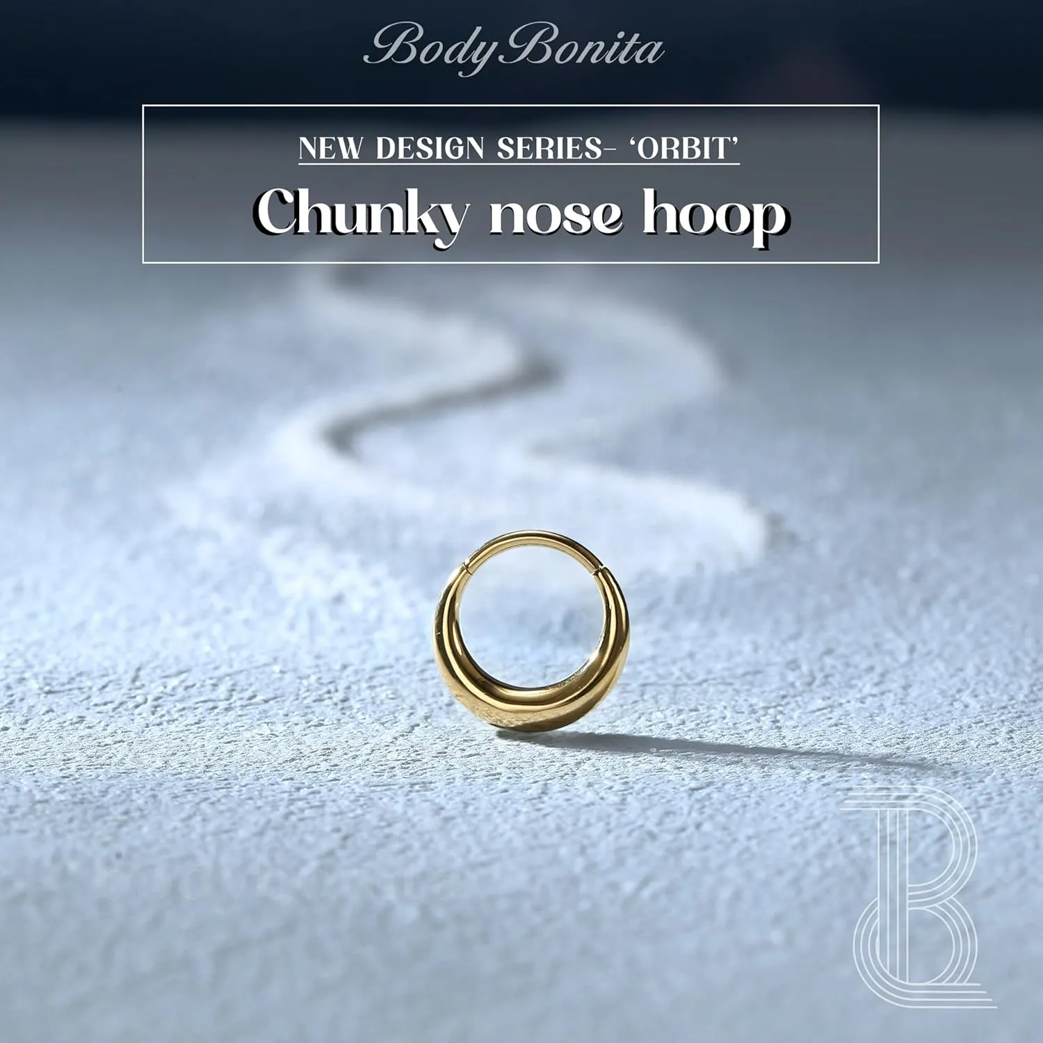 BodyBonita Septum Rings 16G - 316L Stainless Steel Nose Rings Hoops for Men Women Septum Piercing Jewelry 8 mm 10 mm
