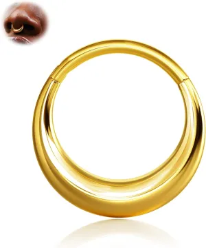 BodyBonita Septum Rings 16G - 316L Stainless Steel Nose Rings Hoops for Men Women Septum Piercing Jewelry 8 mm 10 mm
