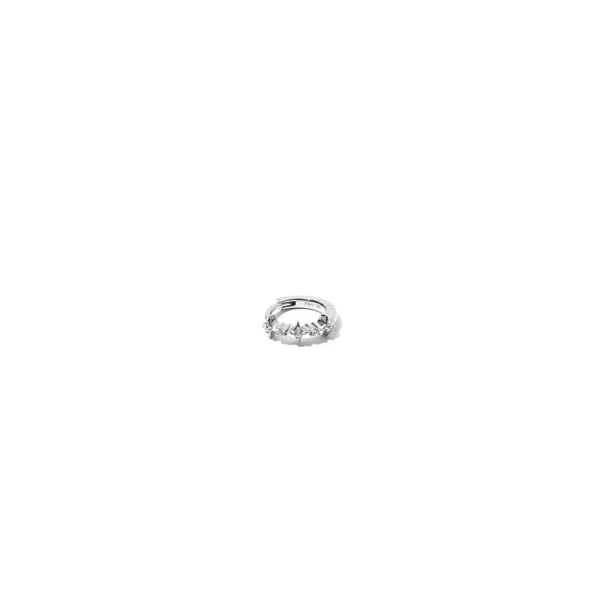 Cosmic Star 6.5mm Hoop in Silver