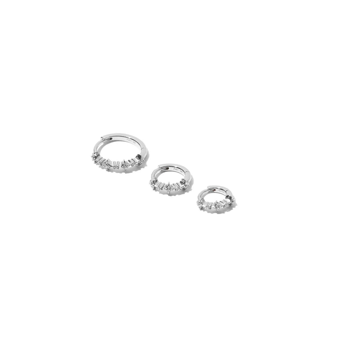 Cosmic Star 6.5mm Hoop in Silver