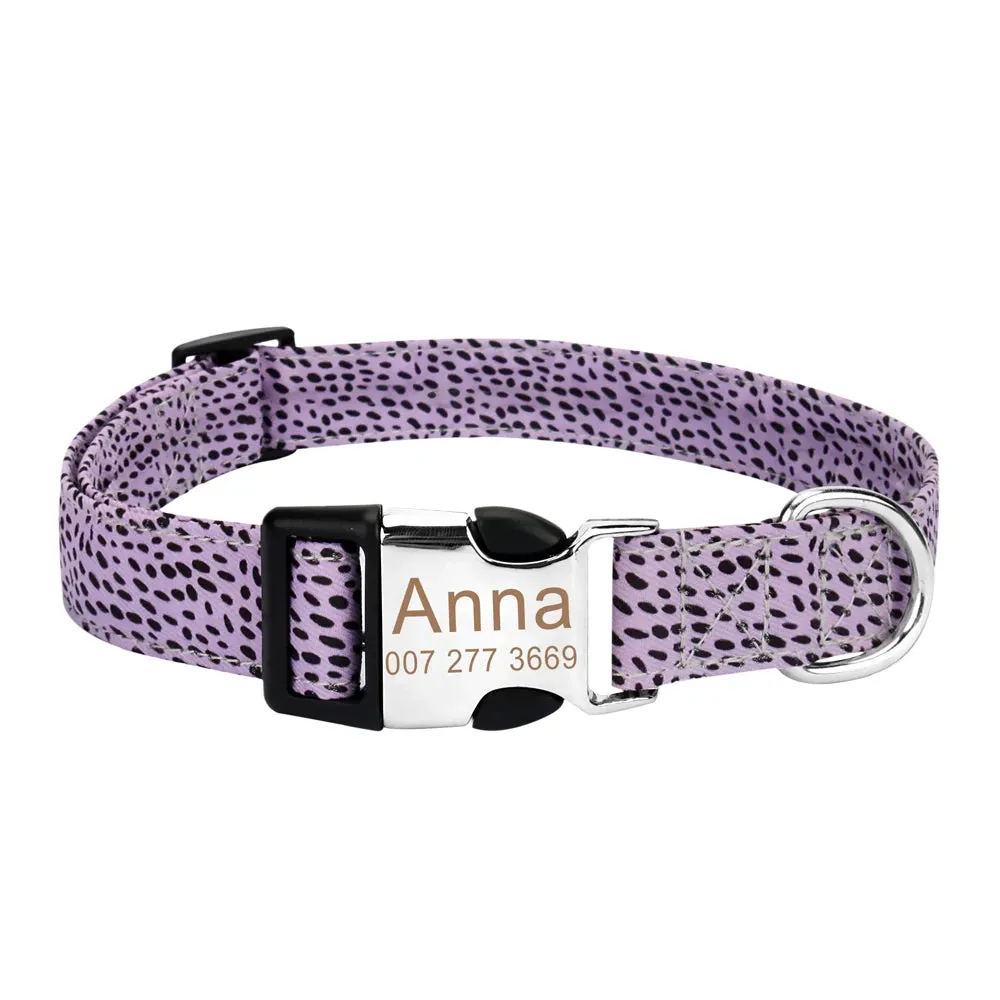 Customized Dog Collar DIY Name Pet Collar Engraved ID Tag Nameplate for Small Medium Large Dogs Pitbull Pug