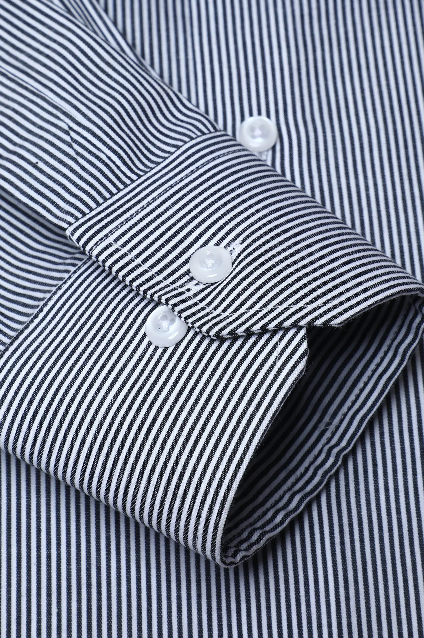 Dark Grey Stripes Formal Shirt