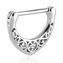Filigree Heart Stainless Nipple Clickers