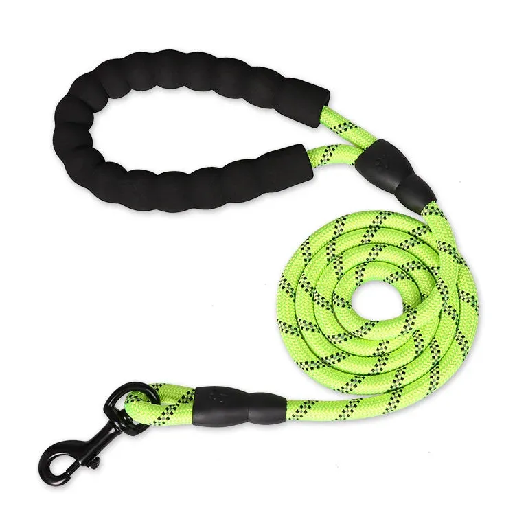 Heavy-Duty Rope Dog Leash – Padded Handle, Multiple Lengths (47" to 118")