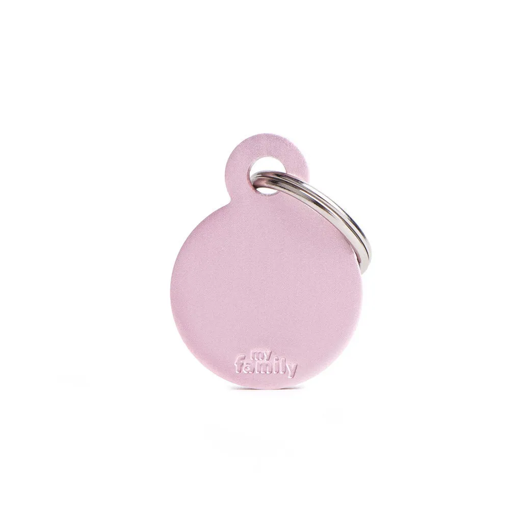 ID Tag - ID Tag Basic Collection Small Round in Aluminum | Personalized Cat Dog Tag