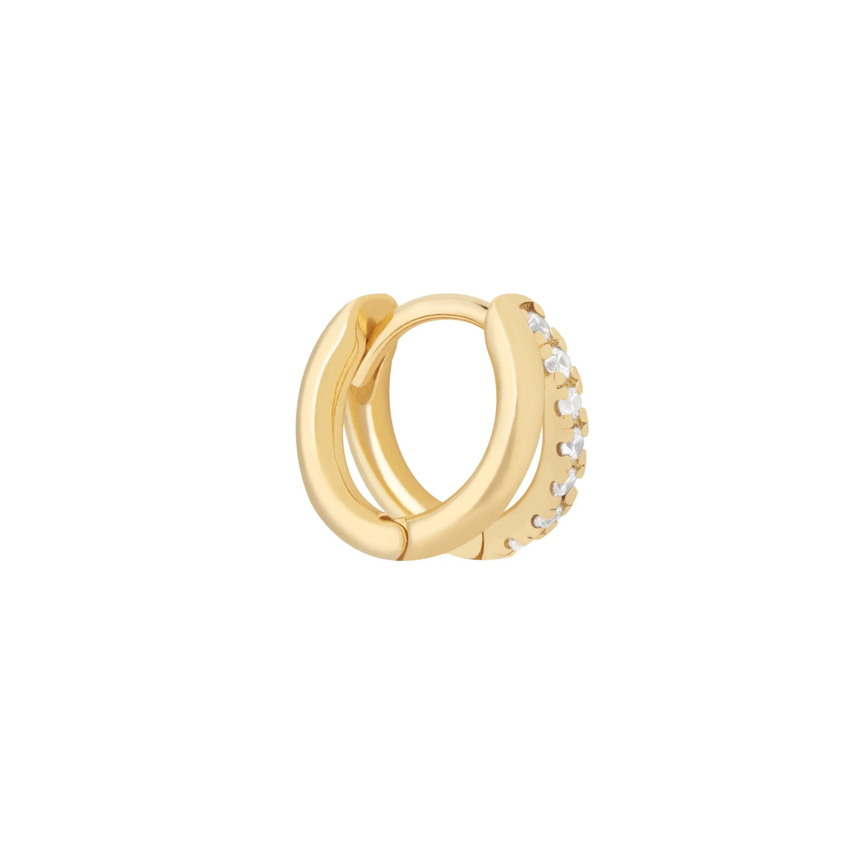 Illusion Crystal Hoop 6.5mm in Gold