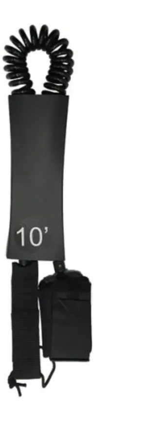 Jobe Vast 10Ft Coiled Paddleboard Leash - Black