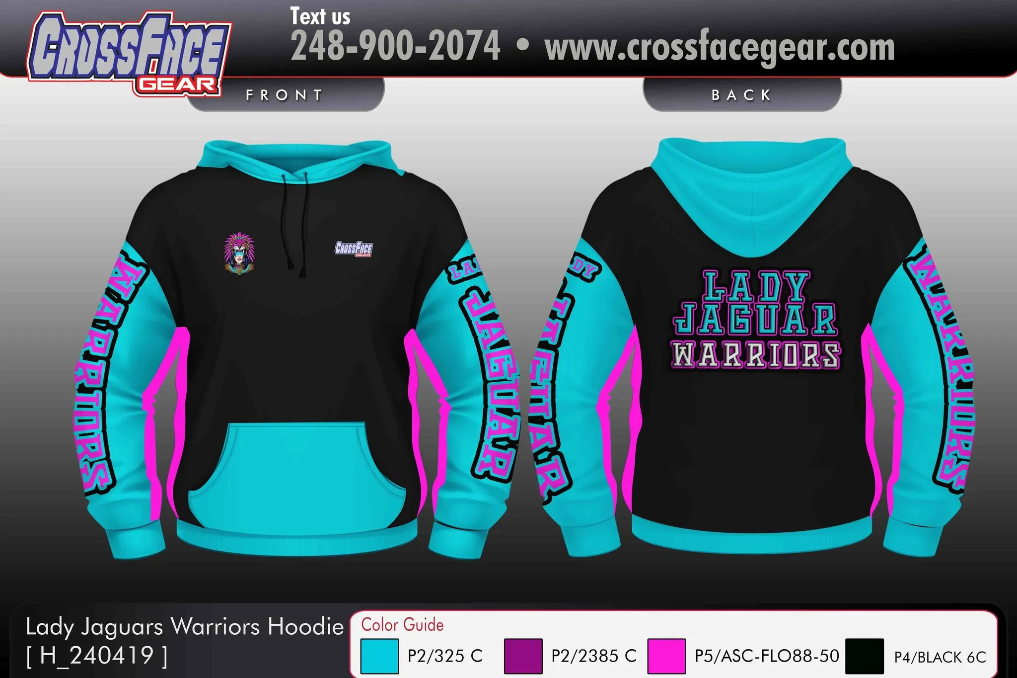 Lady Jaguar Warriors Full Sublimated Hoodie