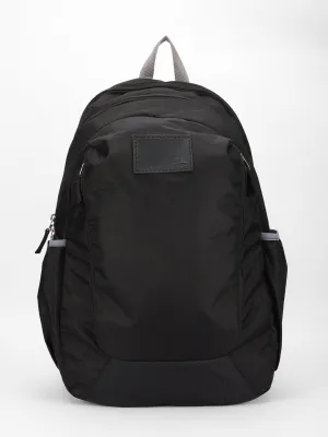 Men's Black Water Repellent Laptop Backpack with adjustable shoulder strap