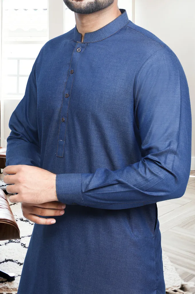 Men's Kurta in Blue SKU: EA2831-BLUE