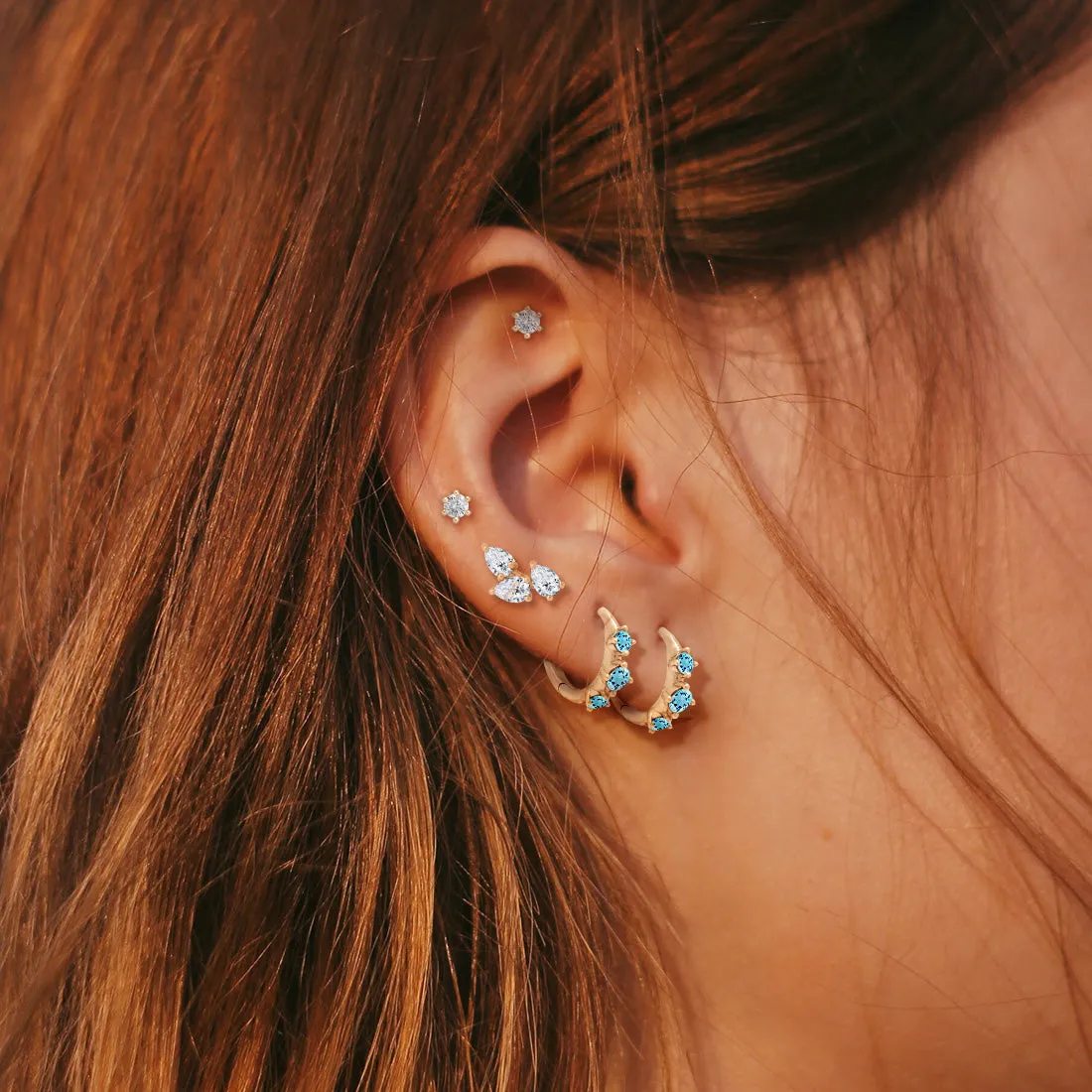 Mini Orion's Belt Clickers, Aquamarine