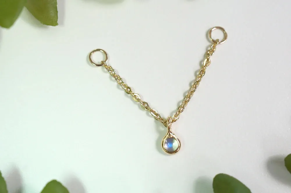 MODERN MOODD SLIDING BEZEL ROUND  GEMSTONE CHAIN