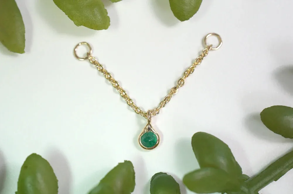MODERN MOODD SLIDING BEZEL ROUND  GEMSTONE CHAIN