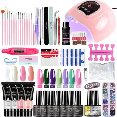 Nail Set With Nail Lamp Nail Dryer Nail Drill Machine Manicure Set Kit