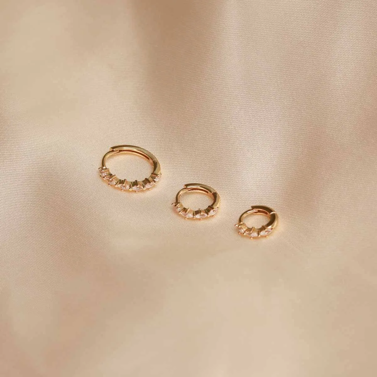 Navette Hoop 11.5mm in Gold