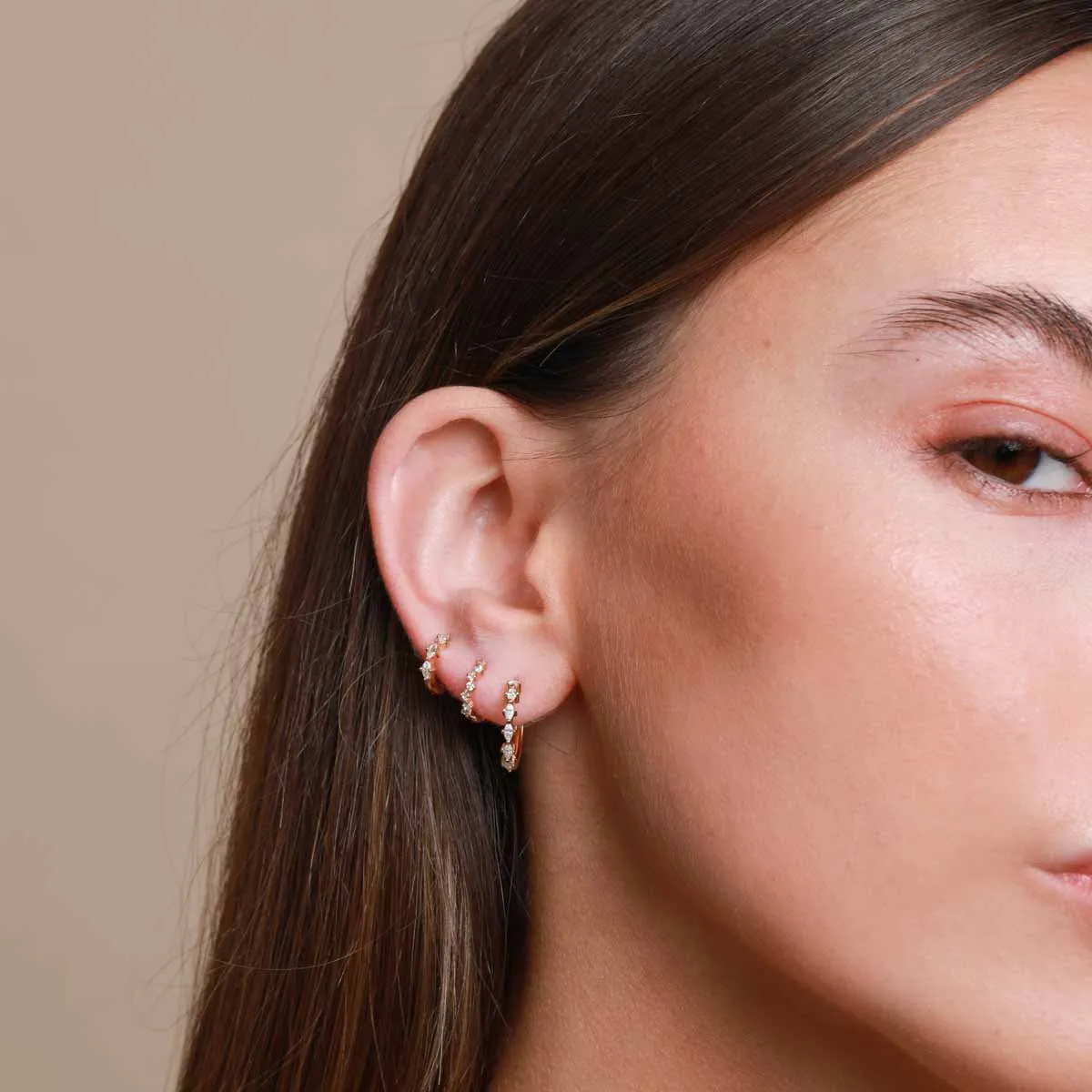 Navette Hoop 11.5mm in Gold
