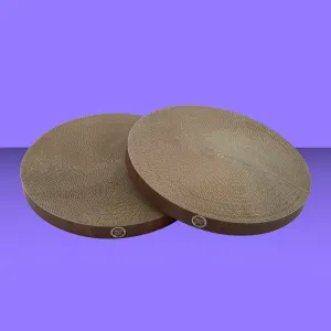Necoichi Cozy Cat Scratcher Bowl Replacement Pads Dark Cherry 2 Pack