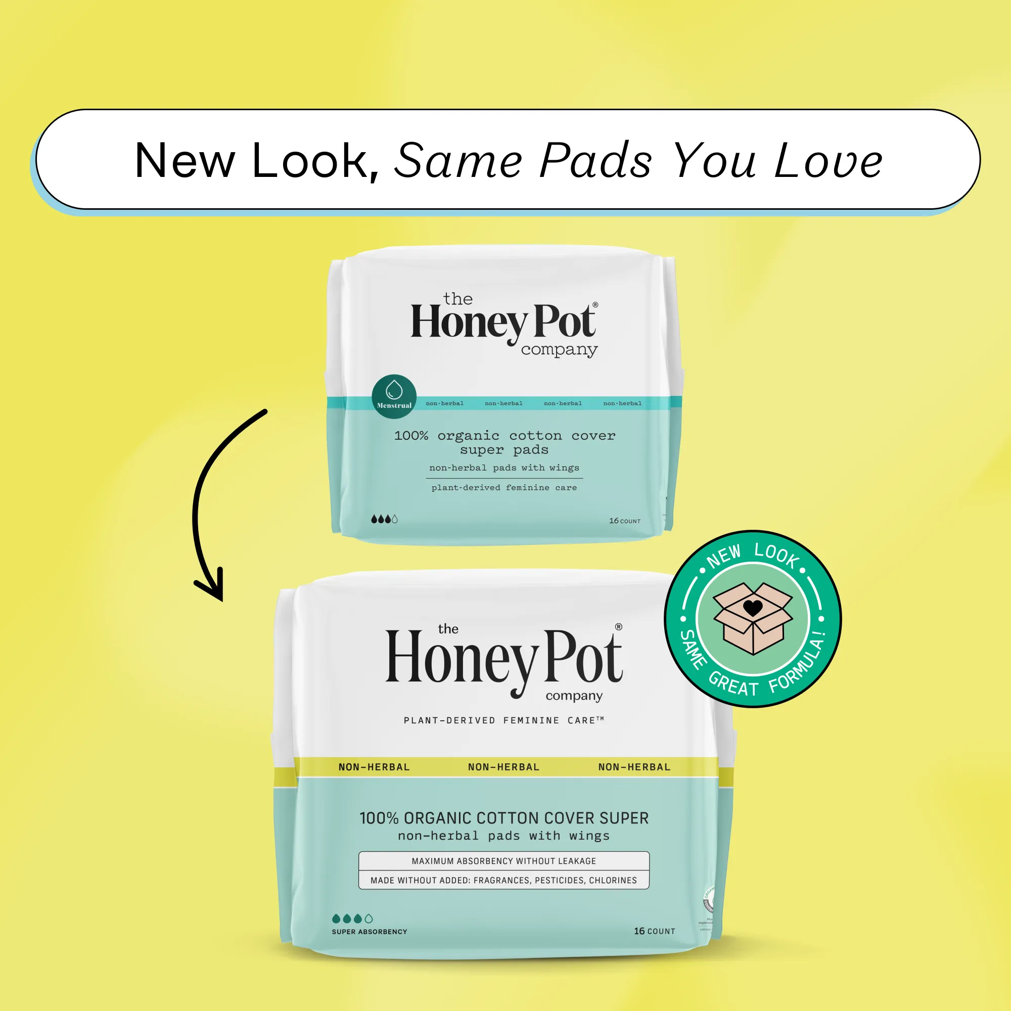 Organic Cotton Cover Non-Herbal Super Pads with Wings