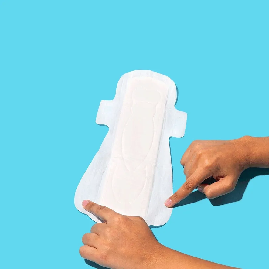 Organic Cotton Cover Non-Herbal Super Pads with Wings