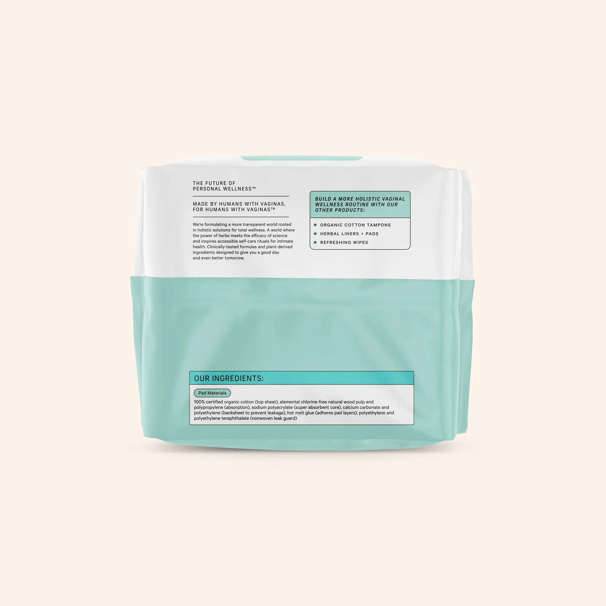 Organic Cotton Cover Non-Herbal Super Pads with Wings