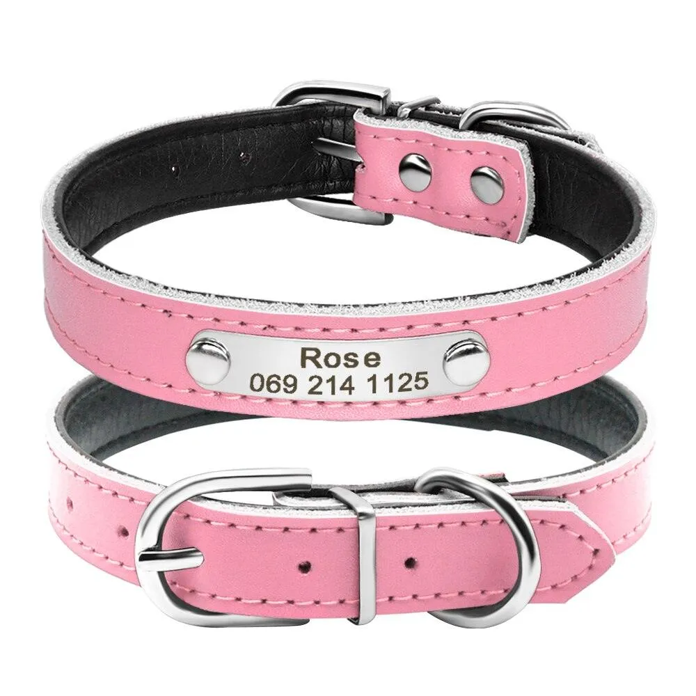 Pet Personalized Leather Collar