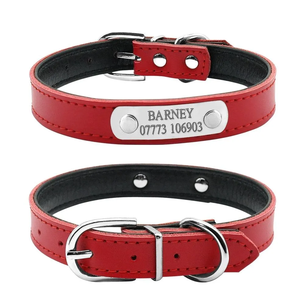 Pet Personalized Leather Collar