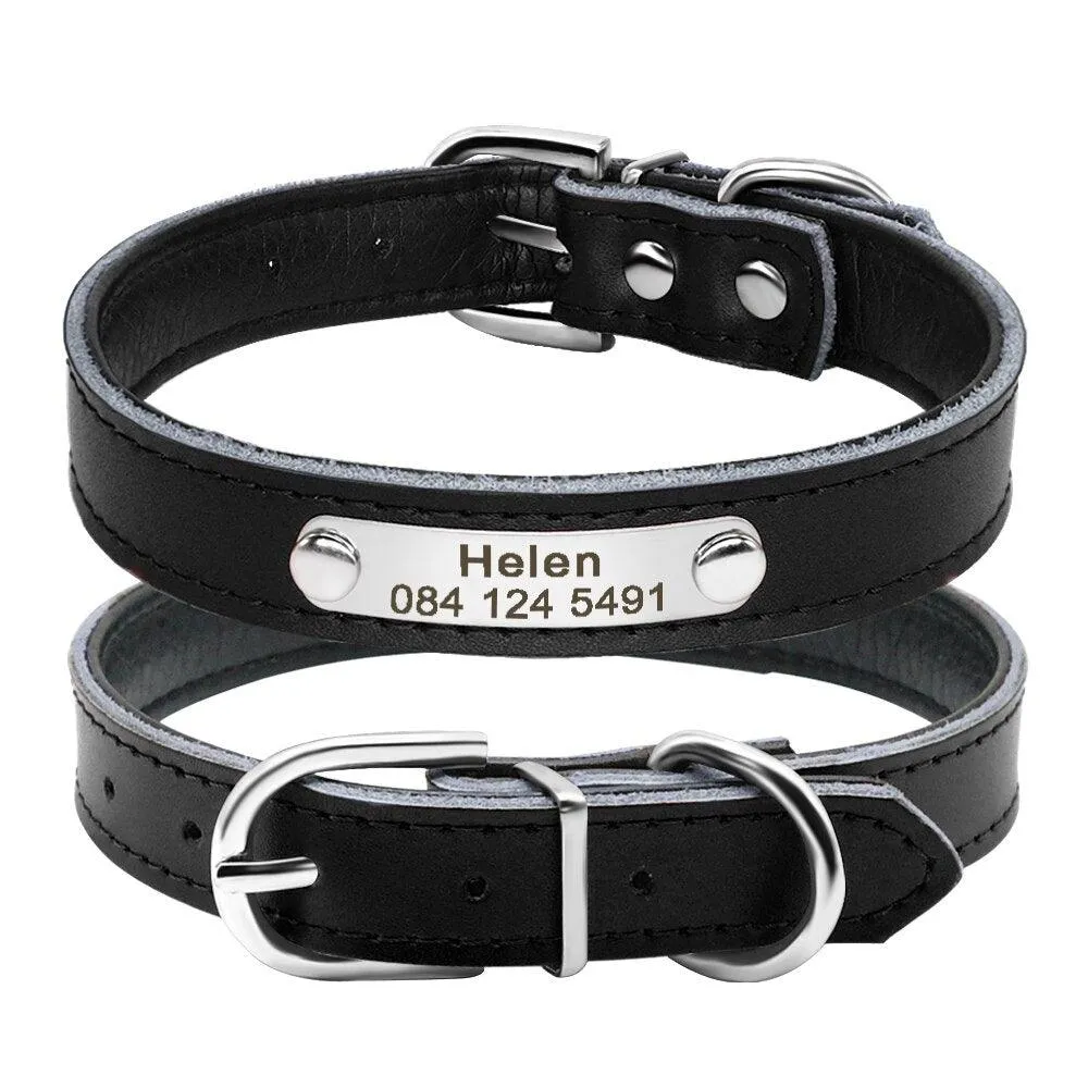 Pet Personalized Leather Collar