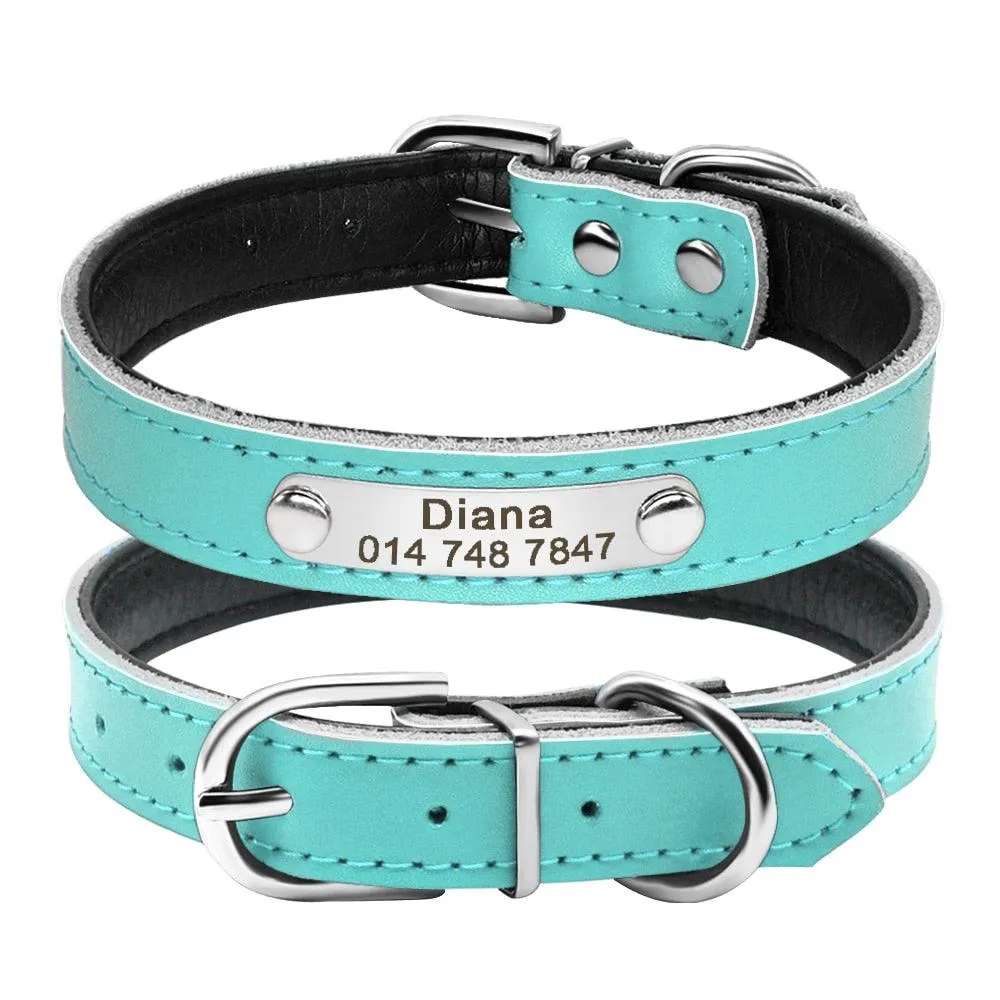 Pet Personalized Leather Collar